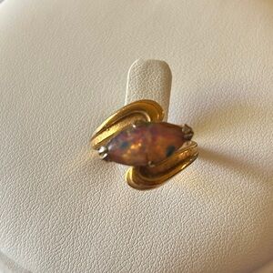 PARK LANE Dragons Breath Opal Gold Tone Ring, Size 5
